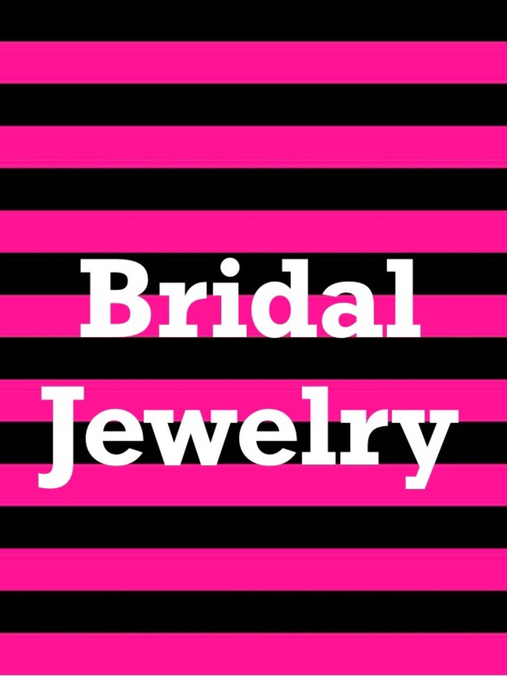David's Bridal Pink and Black Striped Necklace Display Graphic